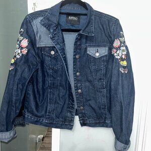 Buffalo David Bitton Flower Jean Jacket Size L